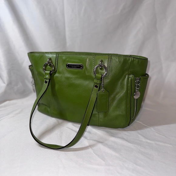 Green Coach Gallery Zip Tote Shoulder Bag - Picture 1 of 4